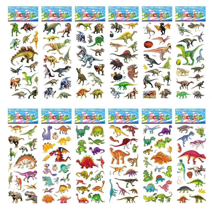 5 Sheets Kids Stickers Puffy Stickers for Children Birthday Christmas New Year Gift for Girl Boy Scrapbooking Cartoon Stickers 5