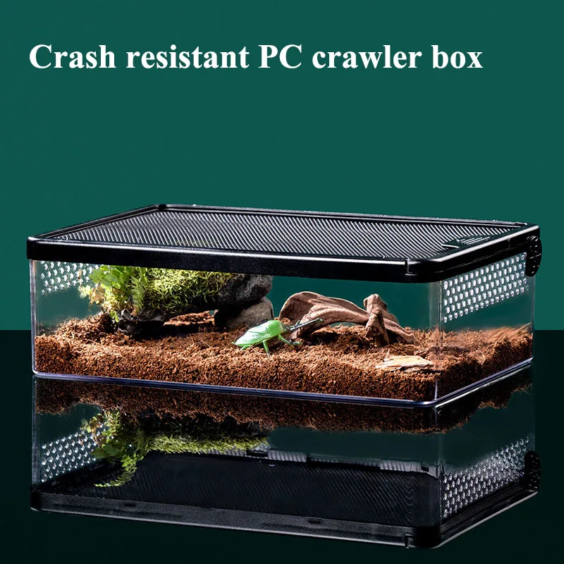 

Crawler box breeding box, horned frog hamster snake lizard palace guard cage small pet anti escape crawler box pet supplies