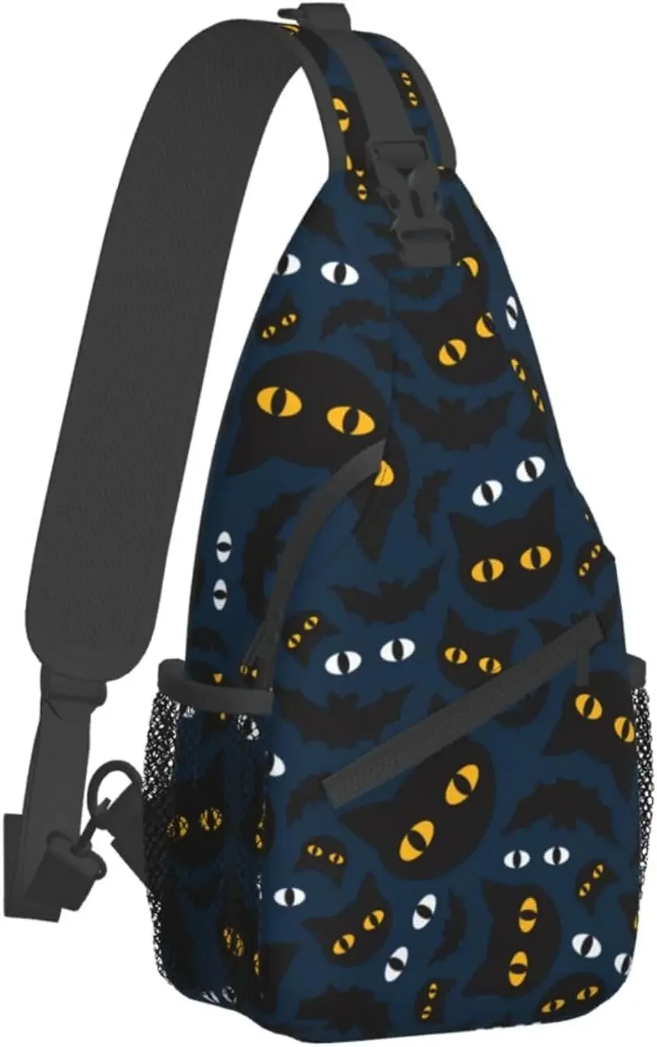 

Halloween Cats Eyes Sling Bag for Women Men Funny Halloween Crossbody Shoulder Bags Adjustable Casual Daypacks Chest Bag