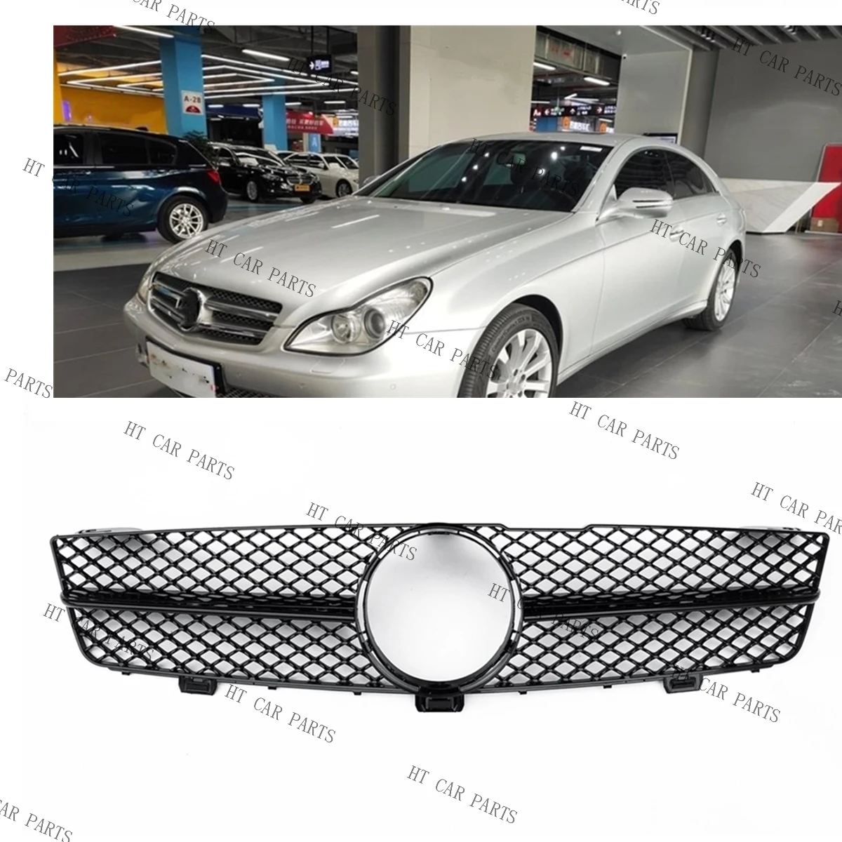 

For Benz W219 CLS CLASS 2008-2011 2008 2009 2010 2011 AMG 1 x Black Front Bumper Grille