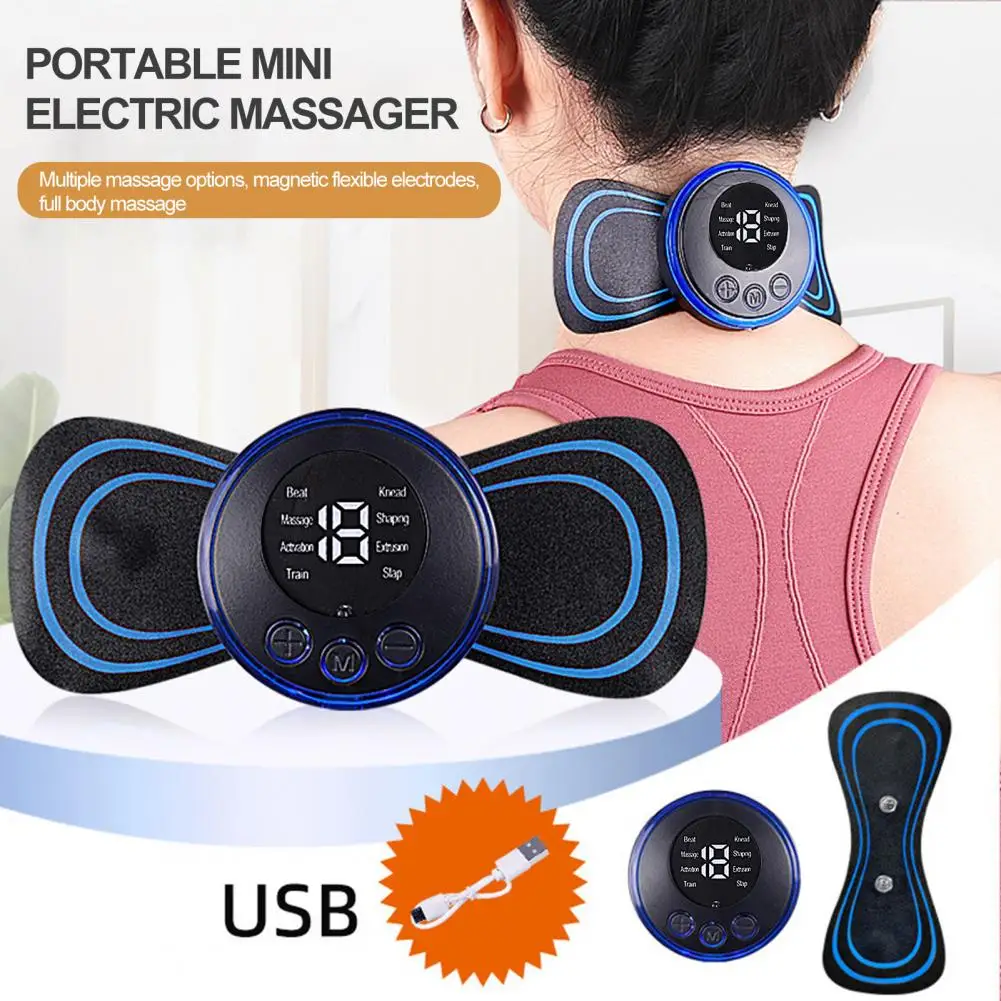 Rechargeable Massager Device Full Body Pain Relief Therapy Mini Machine with 8 Modes Physiotherapy cervical spine massager lumbar massager leg massager