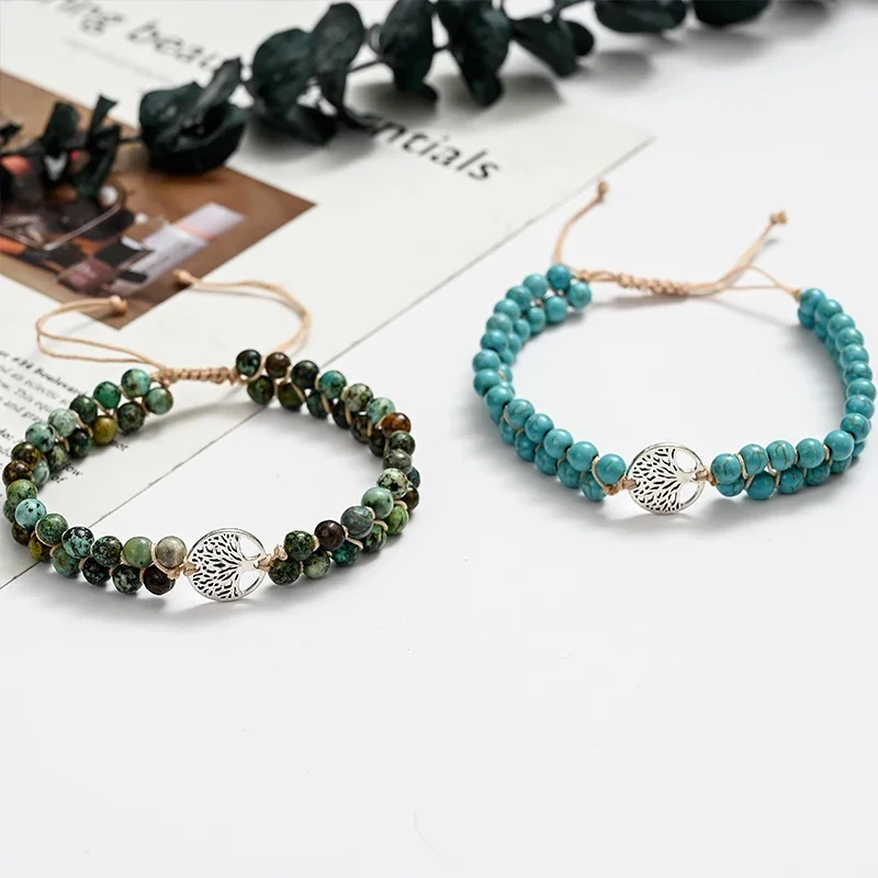 

Woven Bracelet Handmade Stainless Steel Natural Stone Beaded Bohemian Yoga Friendship BHandmade beaded bracelet Drsopshiping