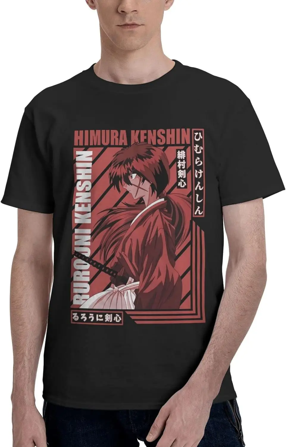 

Anime Rurouni Kenshin Himura Kenshin T Shirt Mens Summer Cotton Tee Comfort O-Neck Short Sleeve Shirts