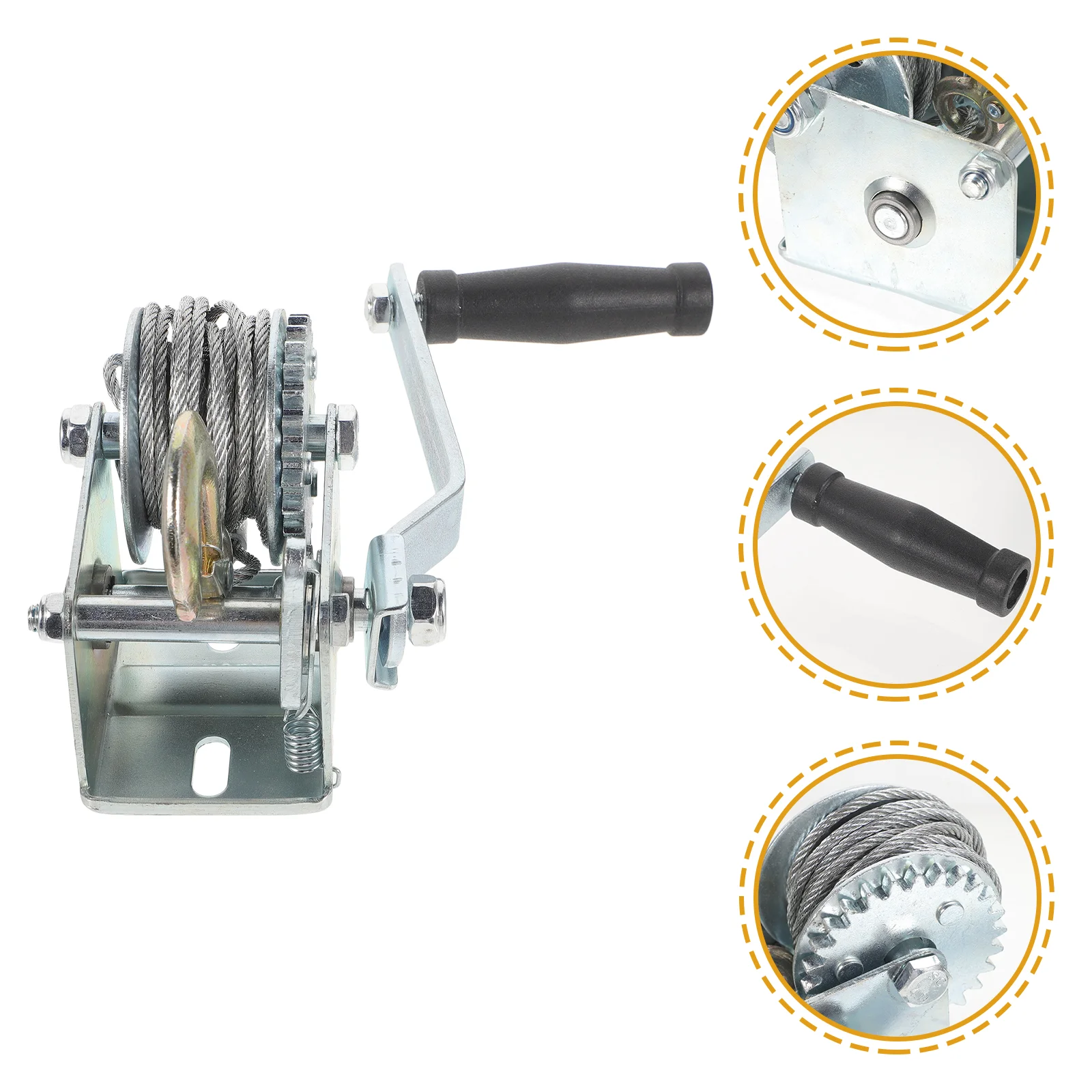 Hand Winch 600-3000 Pounds Manual Winch Wire Rope Traction Hoisting Complete Specifications Winches Squeaks manual winch