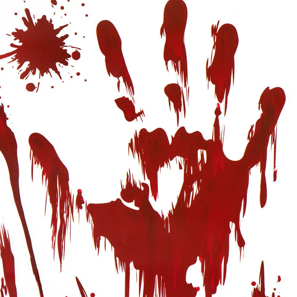 

Creepy 3D DIY Horror Finger Foot Wall Stickers Blood Handprint Halloween Decor