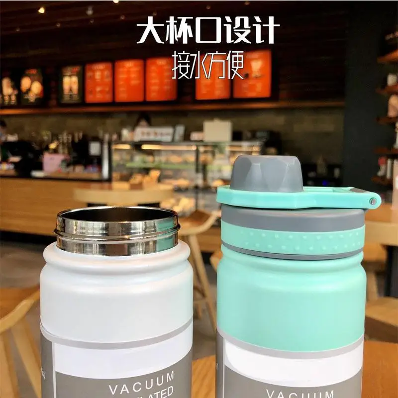 4-pcs Vacuum Stainless Steel Large Capacity Thermos Bicycle Water Bottle Outdoors Sports Travel Metal Girls Bottles Thermos Cup