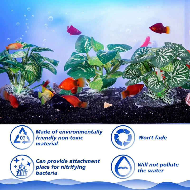 Title 3, Artificial Aquatic Plants Fish Bowl Reptile Tan...