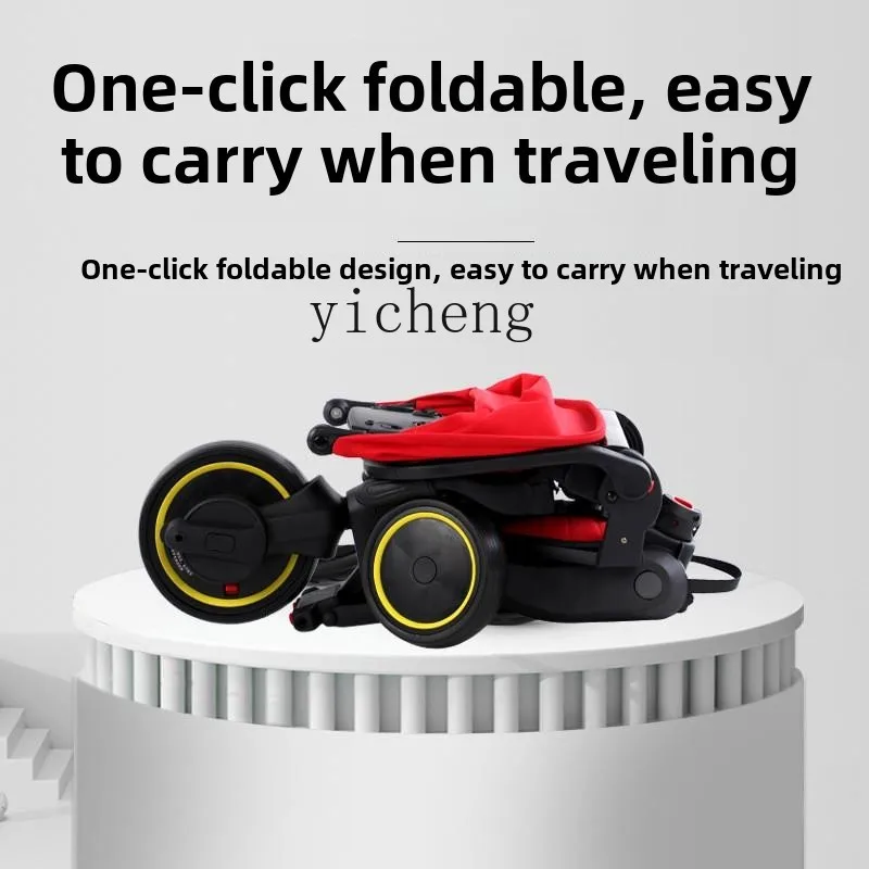 Zz children's tricycle baby walking artifact 1-6 years old trolley walking baby foldable lightweight