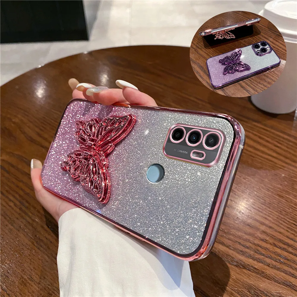 Butterfly Bracket Stand Phone Case – Soft Cover Edition