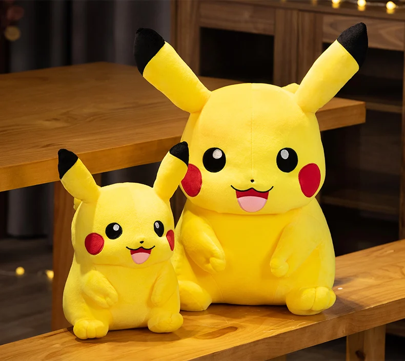 Soft Cuddly Pikachu Plush Toy Lovely Big Size Pikachu Doll Stuffed Cartoon Anime Hug Plushies Birthday Gifts For Fans