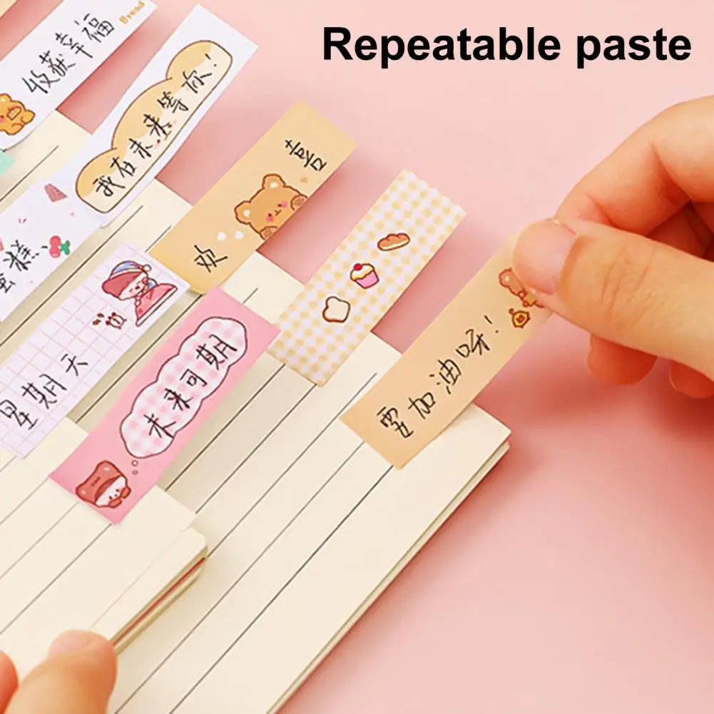 Label Index Sticker Portable Tear-resistant Smooth Writing Diary Scrapbook Memo Pad School Supply Sticky Note Index Sticker