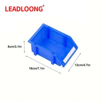 LEADLOONG X1 12pcs 180*120*80mm/7.09*4.72*3.15inch Plastic Stackable Storage Bins Small Tool Component Box for Garage 2