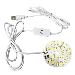 Adjustable USB - Powered LED Night Light Lamp with Touch Control - 1.5m Line, 3 Color Modes, Dimmable for Bedroom or Reading Use (3W)
