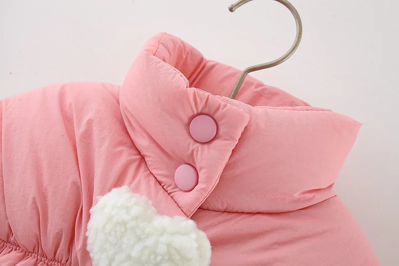 Winter Baby Girls Coat Long Sleeve Lovely Thick Warm Cotton Padded Jacket Outerwear Toddler Infant Girls Clothing Kids Overcoat