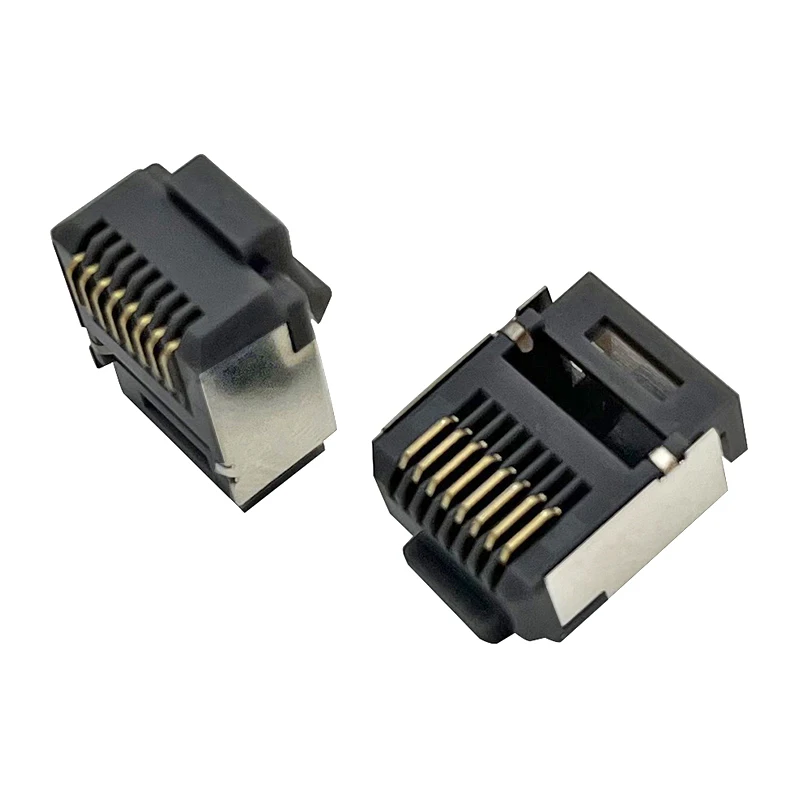 10PCS RJ45 8P8C 커넥터 짧은 본체 모듈러 플러그 네트워크 케이블용 특수 남성형 차폐 쉘 포함
