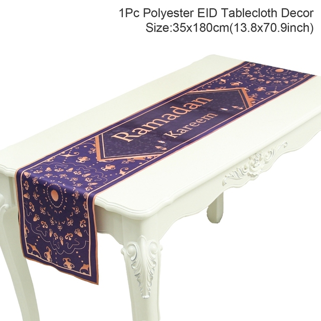 Mubarak Disposable Table Cloth Ramadan Decoration for Home EID Islamic Muslim Party Supplie Ramadan Kareem Eid Al Adha Gifts