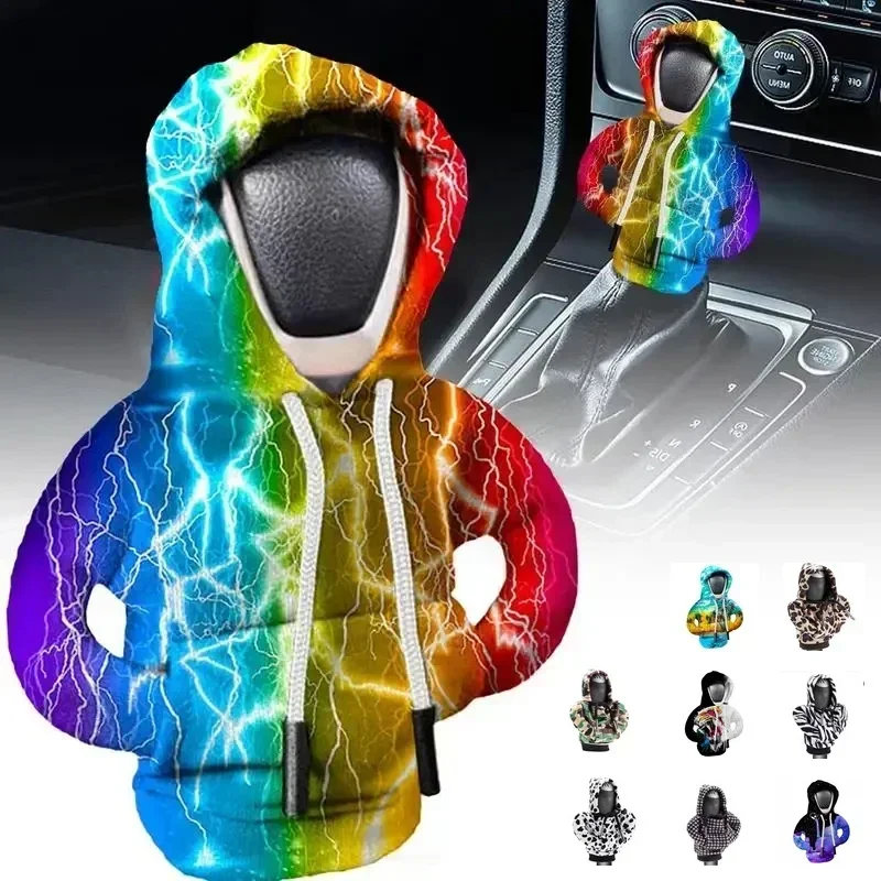 Gear Shift Knob Cover VIKEFON Car Manual Automatic Universal Shift Lever Interior Decor Gear Shift Hoodie Cover Gear Handle Decoration