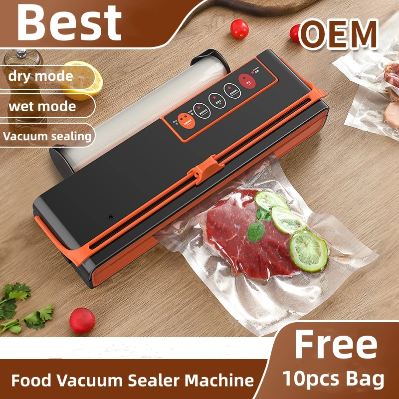 

Best Vacuum Sealer Sealing Machine Packing Automatic Cutting Machine Packaging Food Saver Vacuum Bag 10pcs for Free