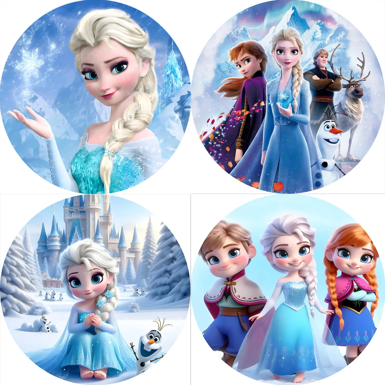 Décoration Gâteau La Reine des Neiges Elsa et Anna