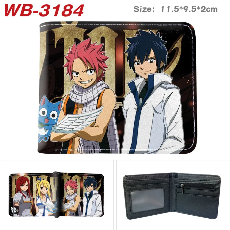 Anime Fairy Tail-cartera a todo Color, monedero con estampado de dibujos animados, bolso corto para tarjetas, regalo de juguete _ - AliExpress Mobile