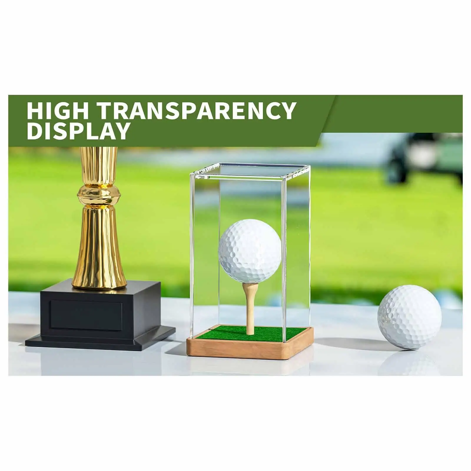 Golf Ball Display Box Multiuse Storage Box for Earphone Small Toys Baseball