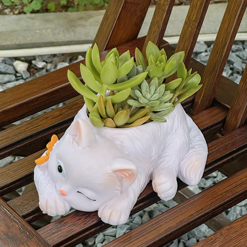 Adorable Cat Succulent Planter