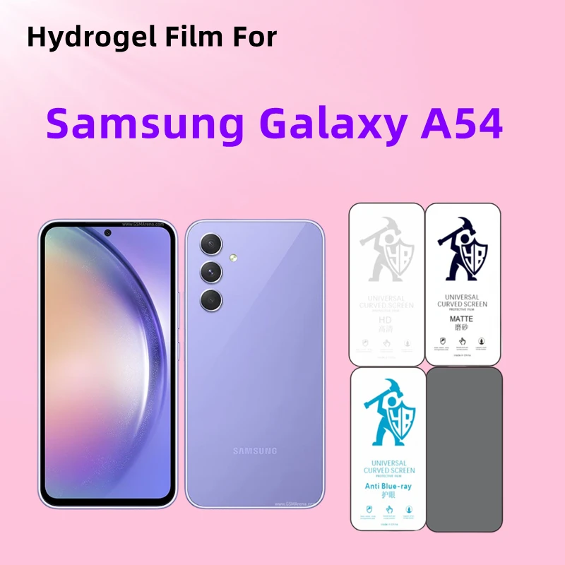 

Гидрогелевая пленка для Samsung Galaxy A54 2 шт., протектор экрана для Galaxy A54 HD/матовая/для ухода за глазами/конфиденциальности, матовая защитная пленка