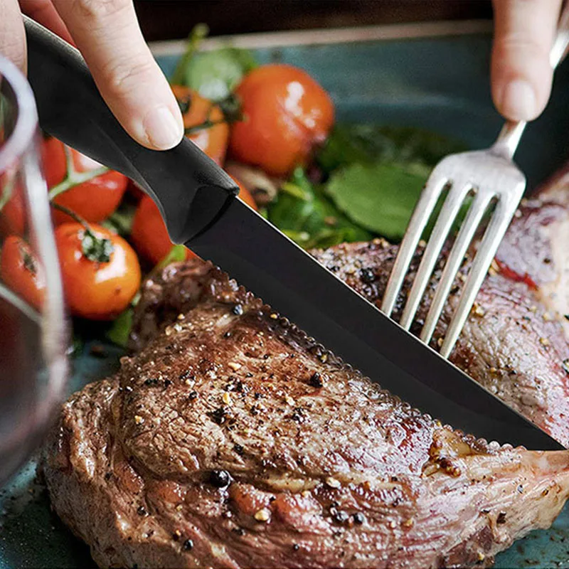 4/6/8p Steak Knife Set Stainless Steel Highly Polished Handles Outdoor  Barbecue Tourist Facas De Cozinha CuteloTool Steak Knives - AliExpress