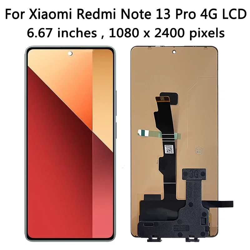 DISPLAY XIAOMI REDMI NOTE 13 PRO 4G 23117RA68G SCHERMO OLED VETRO ORIGINALE