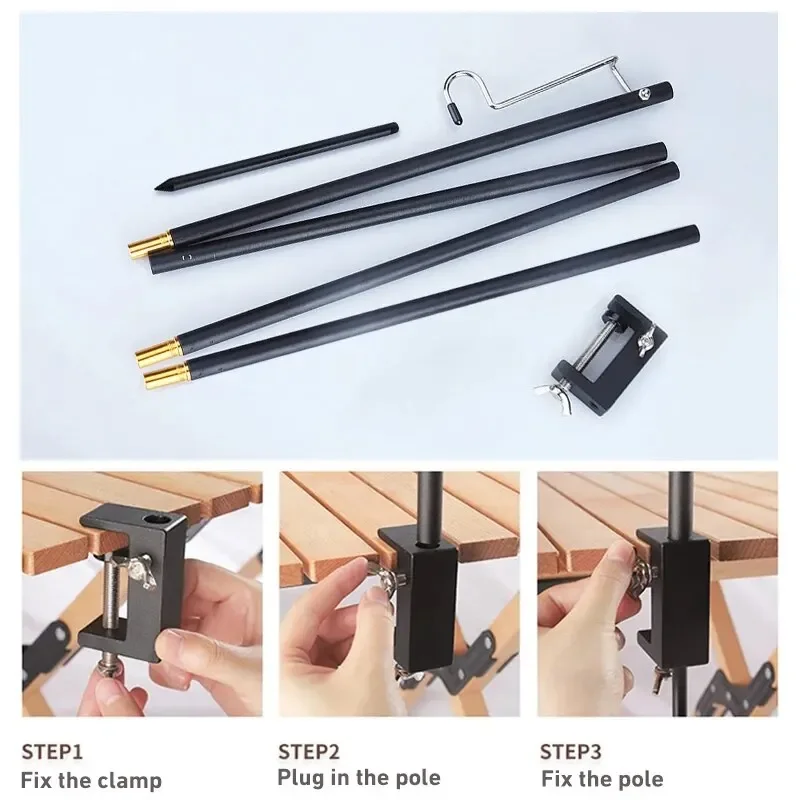 TARKA Lantern Stand Wild Detachable Lightweight Light Rack Holder Outdoor Grounding Style Camping Portable Lamp Stand for Picnic 2