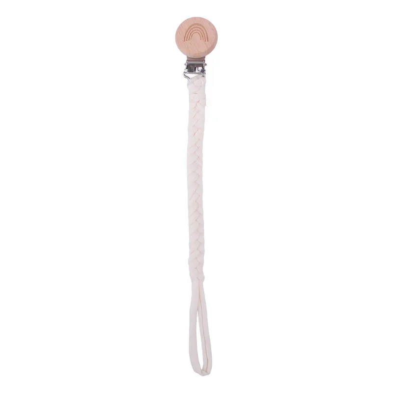 Baby Pacifier Clip Chian Holder Beech Wooden Clips Teether Toy Chew Rattles Mobiles Newborn Nursing Accssories