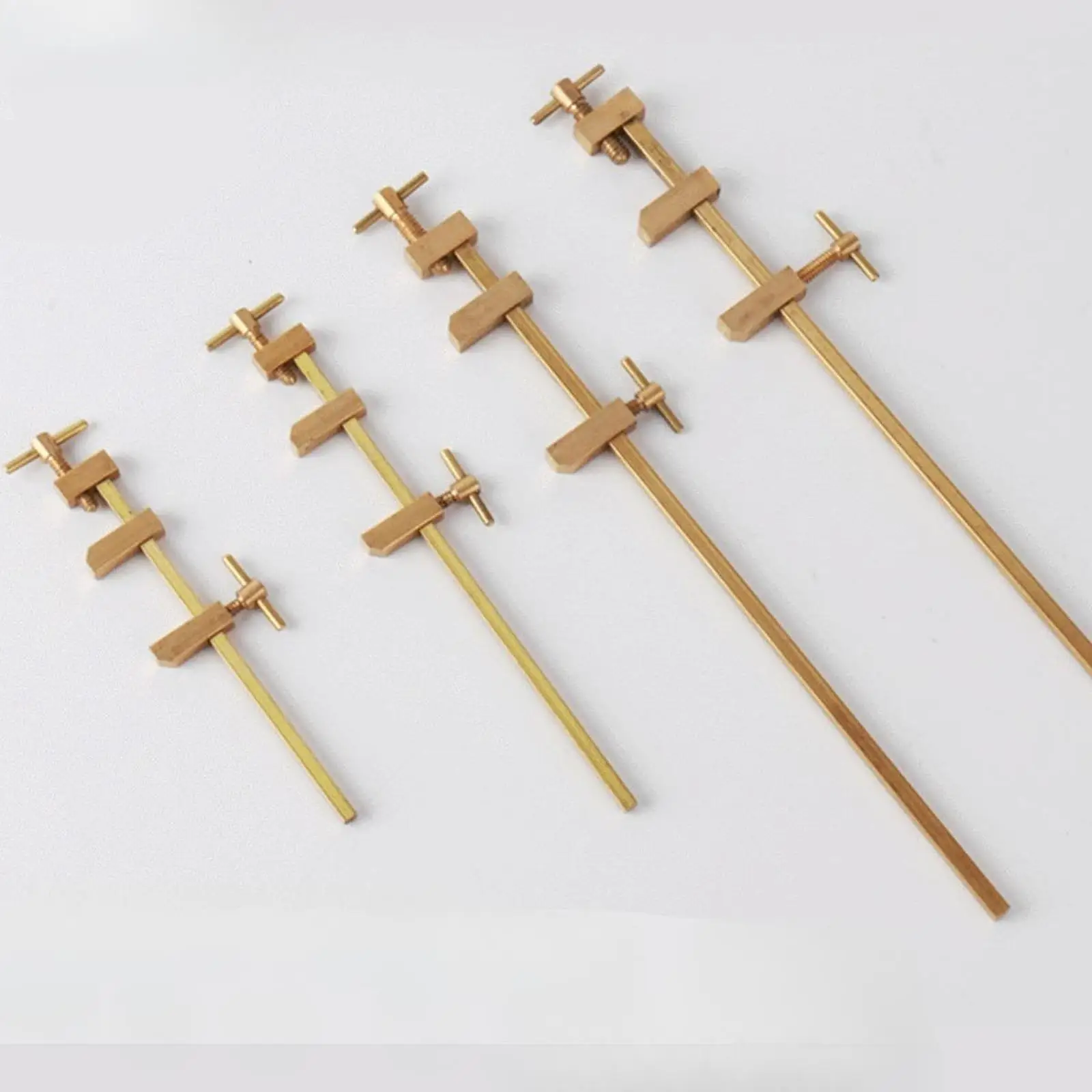 F Clamp Japanese Wood Clamp Brass Comfortable Fixture Splicing Board Positioning Panel Miniature Heavy Duty Woodworking Clamp
