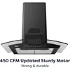 Black Range Hood 30 inch with Soft Touch Control 450 CFM Stove Vent Hood for Kitchen with 3 Speed Exhaust Fan Auto Shut 6