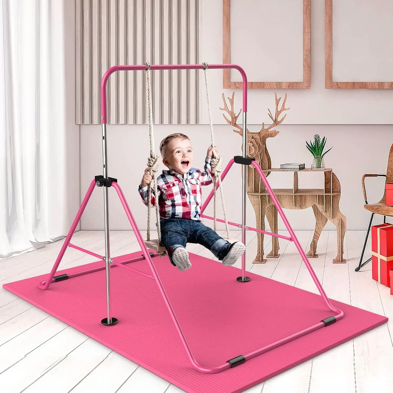 Kids Gymnastics Bars for Home Gymnastic Equipment Adjustable Junior Training Gymnastics Horizontal Bar for