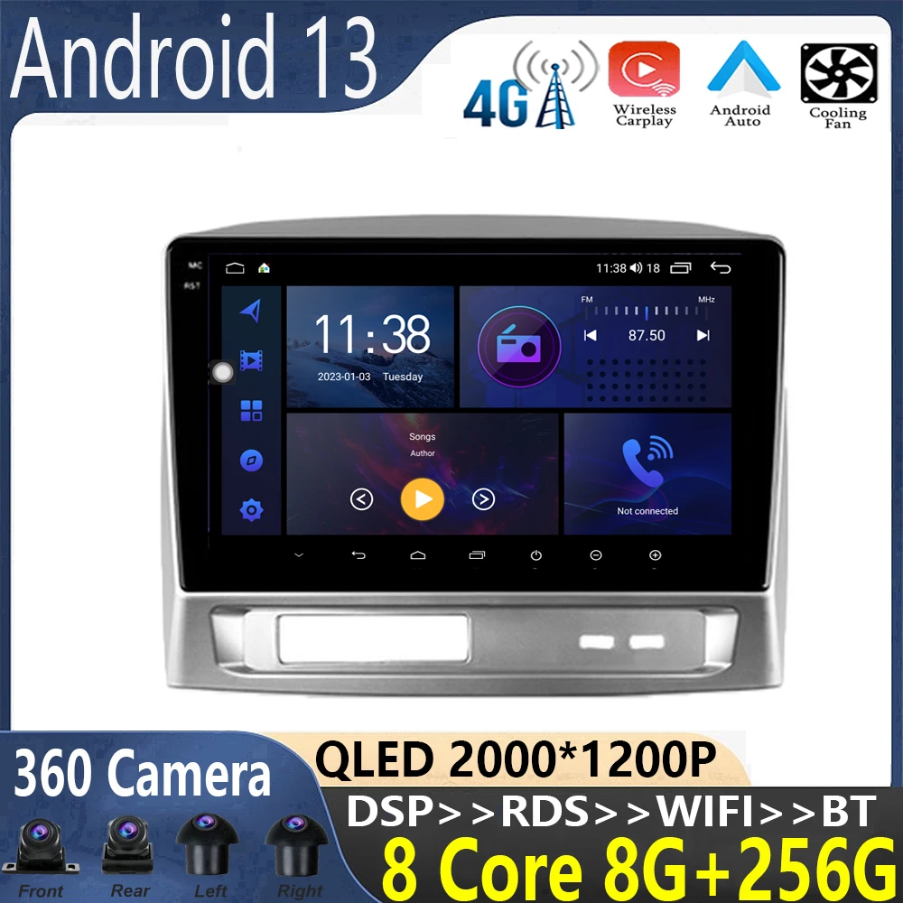 

android 13 For Geely MK 2006--2013 Car Radio Multimedia Video Player Navigation stereo GPS WIFI+4G QLED screen BT Carplay