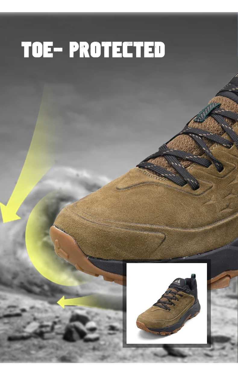 HIKEUP Neueste Herren Wanderschuhe Verschleißfeste rutschfeste Outdoor-Sneaker Klettern Trekking Jagd Herren Sport Wildleder – Detail 6