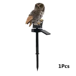 Solar - Powered Owl Garden Light - Outdoor Decorative LED Waterproof Lamp (Brown)