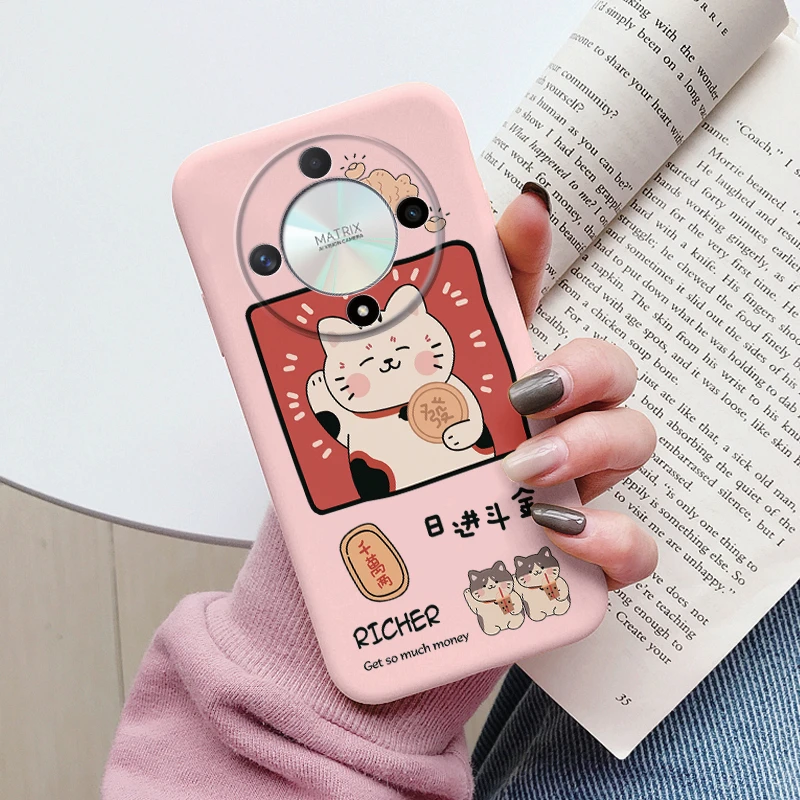 Cute Cat Silicone Soft Back Case with Lovely Cartoon Design