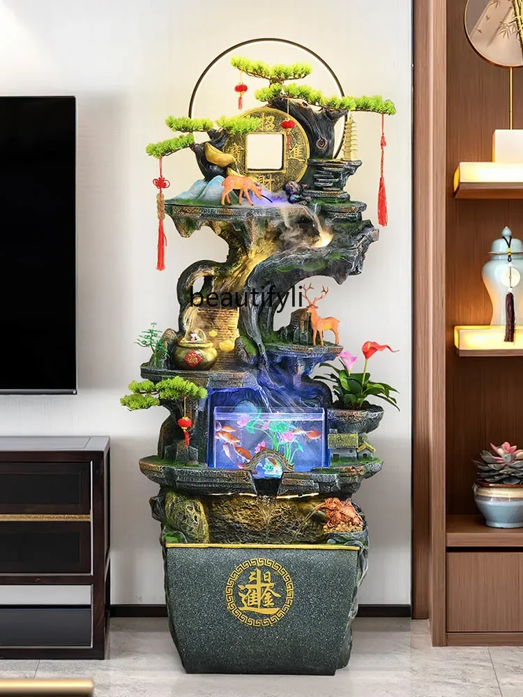 

Chinese Style Root Carving Water Fish Tank Rockery Landscape Living Room Sofa Office Circulating Water Decoration Ornaments