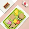 Children Hamburger Pretend Play Cooking Toys Set Mini Simulation Food Kitchen Toys For Girls Sandwich Fries Burger Assembly Game 4