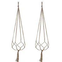 Hanging Plant Handmade Macrame Plant Hanger Flower Pot Planter Hanger Wall Decor Courtyard Garden Hanging Planter Hanging Basket 5