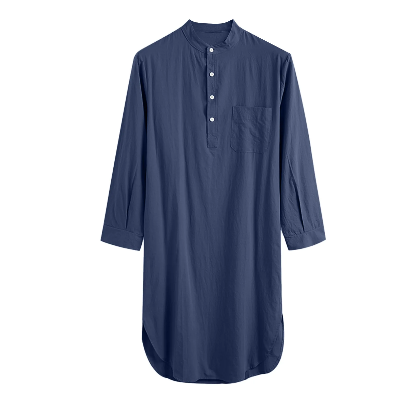 Husam Navy Blue Long Kurta 1
