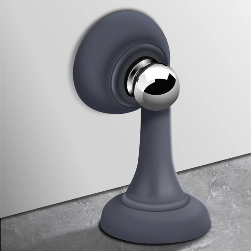 Door stopper KK&FING strong magnetic silent suction household bedroom free-punch anti-collision door stop silicone floor
