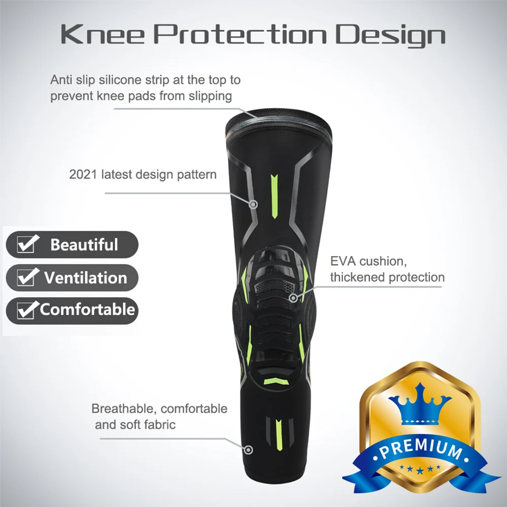 Outdoors Basketball Kneepads Elastic Foam Volleyball Knee Pad Protector Fitness Gear Gym Sports Training Support Bracers 1 Piece