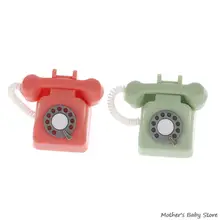 

1/12 Dollhouse Miniature Telephone Doll Phone Doll House Furniture Model Toys Pretend Play Children Toy