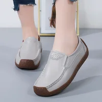 Spring Autumn Light Women's Flat Shoes 2022 New Comfort Plus Size White Women's Vulcanize Shoes Hollow Casual Women Loafers 2