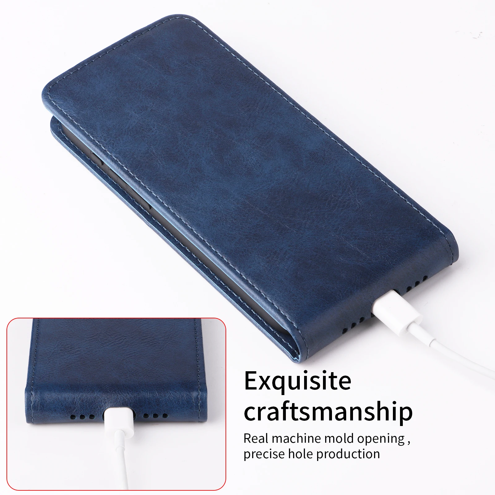 Luxury Retro Leather Flip Case with Card Holder Stand