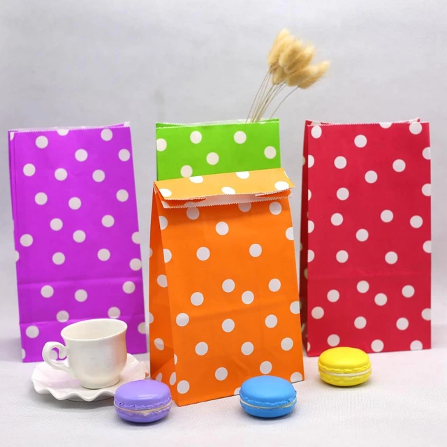 Bolsa de regalo de papel naranja pequeña con fondo cuadrado, bolsas de  papel kraft con asas para Halloween, boda, baby shower, fiesta de  cumpleaños