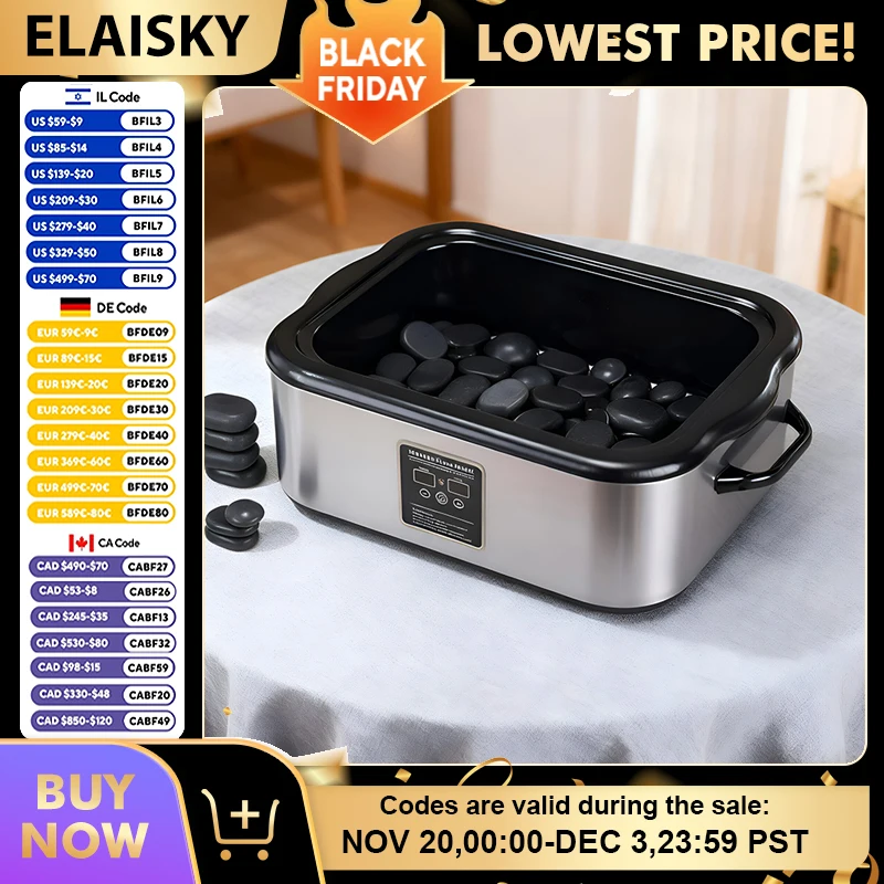 หม้ออุ่นหินสปาขนาดใหญ่ พร้อมระบบควบคุมอุณหภูมิคงที่ 1