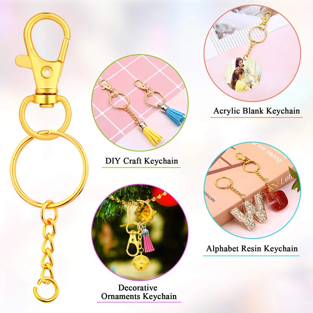 180PCS Key Chain Rings Pendants Keychain Hardware Key Hooks with Key Rings  and Jump Ring DIY Crafts Keychain Making Supplies - AliExpress